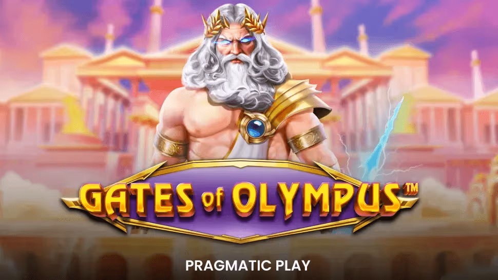 Gates of Olympus slot da Pragmatic Play — tela do jogo com Zeus e multiplicadores dourados